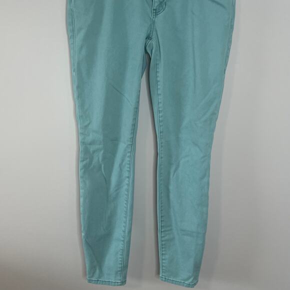 CAbi Skinny Leg Jeans Pants Solid Robins Egg Size 4 - Picture 7 of 14